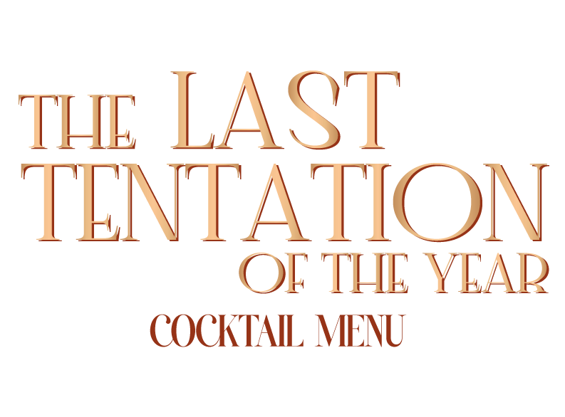 The last temptation of the year · Cocktail menu